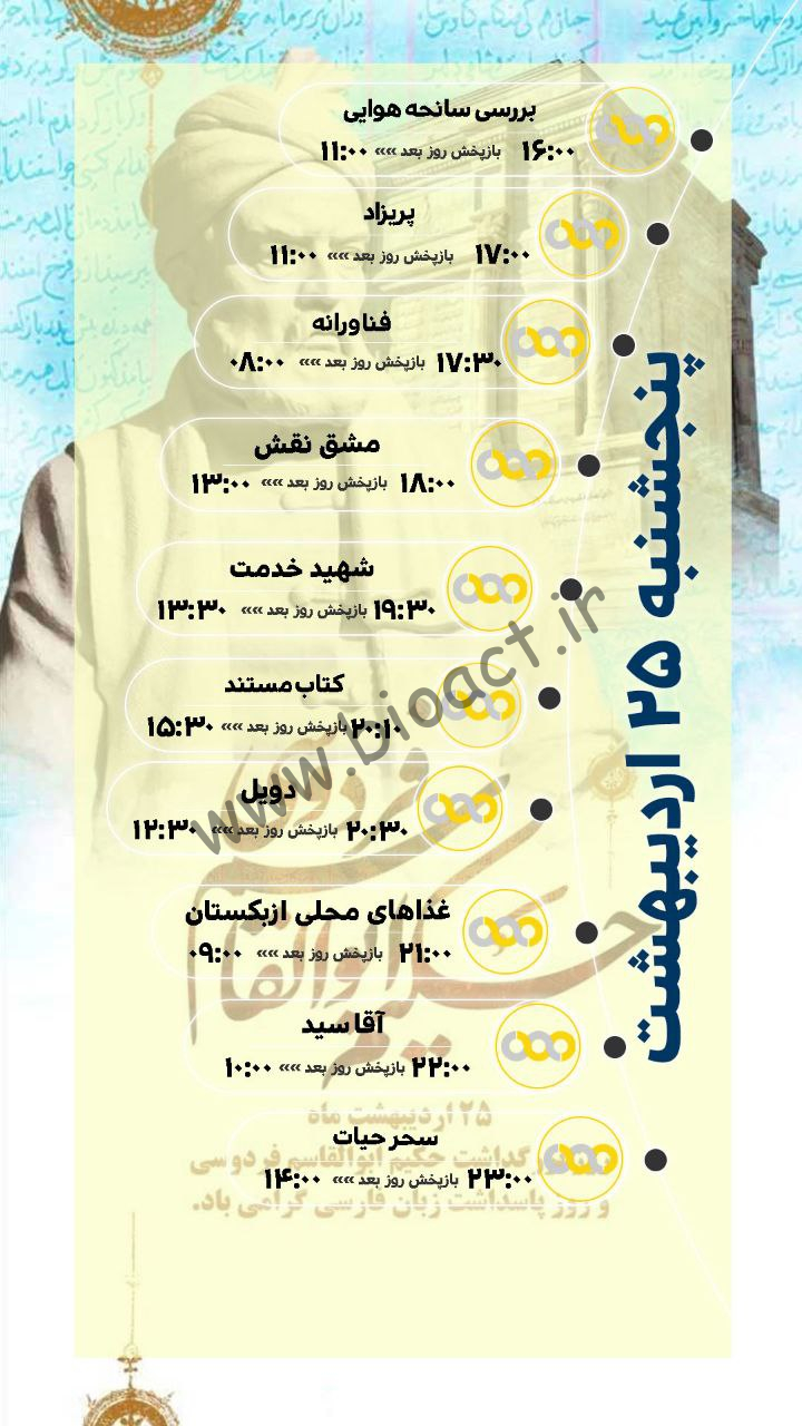 جدول پخش شبکه مستند 【آخرین آپدیت امروز】+ فرکانس